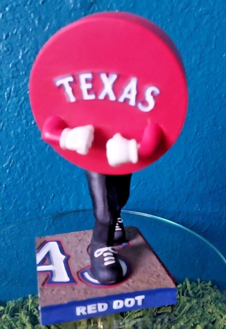 New/Box 2016 Texas Rangers Red Dot Race Bobblehead Baseball MLB Ridge Grappler